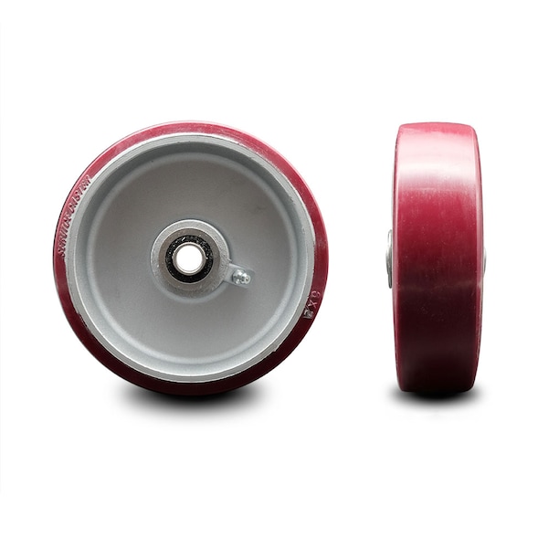 SCC - 6" Poly on Aluminum Wheel Only w/Ball Bearing- 1/2" Bore-1200 lbs Capacity